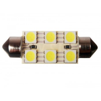 Светодиодная автолампа T10 41mm 6pcs 1,26W 12V